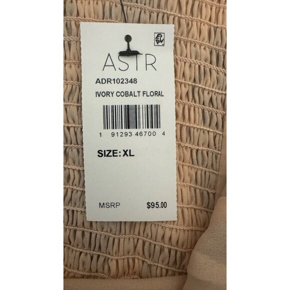 NWT XL ASTR The Label Floral Print Sleeveless Midi Dress Ruffle Hem - Picture 16 of 16